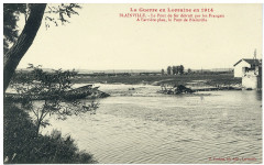 Blainville. Le Pont de fer détruit par les Français. A l'arrière plan, le Pont de Blainville, la Gue P-Fg-Cp-00099