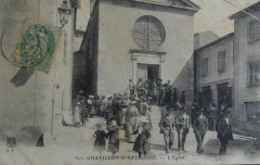 Sortie de messe à Châtillon d'Azergues -
													69 Rhône
												