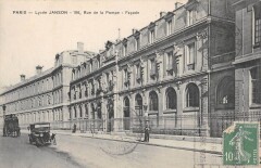 Carte postale ancienne Lycée Janson - Rue de la Pompe - Façade
                                                                     à Paris 16e
                                