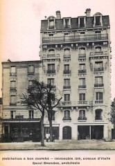 Habitation à bon marché - Immeuble, avenue d'Italie à Paris 13e