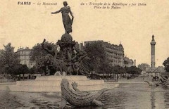 Carte postale ancienne Le Monument du Triomphe de la République - Place de la Nation
                                                                     à Paris 12e
                                