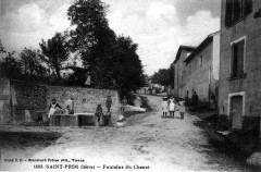 Saint-Prim, fontaine du Chanet, 1906, p225 de L'Isère les 533 communes - cliché C D, Blanchard frères édit Vienne -
													38 Isère
												