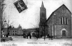 Thodure, place de l'église, 1908, p250 de L'Isère les 533 communes - L Charvat photographe Grande Serre -
													38 Isère
												
