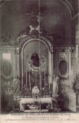 Caen notredamedecharite cpa autel 1909 à Caen