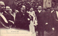 Caron Président du Conseil Municipal de Paris et la Reine des Reines de Paris 1910