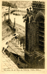 La Seine A Paris n° 9 Vue prise de la Tour du Nord de Notre-Dame