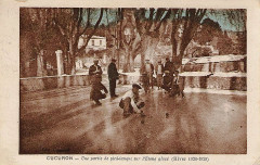 Cucuron Pétanque sur l'étang glacé