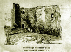 Le Beaucet Gravure des ruines du château -
													84 Vaucluse
												