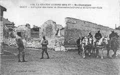 Carrefour au village de Bouy destruction 14-18