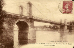 Castillon - pont suspendu 3 -
													33 Gironde
												