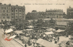 Asnières-sur-Seine.Place Nationale.Marché