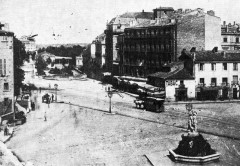 Transports en commun de Montpellier - Place de la Comédie - Tramway à chevaux