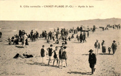 Canet-Plage - Après le bain (CP Fau)