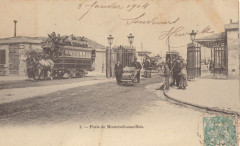 Carte postale ancienne Porte de Montreuil-sous-Bois
                                                                     à Paris 20e
                                