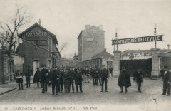 Saint-Denis, ateliers Belleville, carte postale ancienne