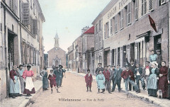 Villetaneuse Rue de Paris vers église avant 1908