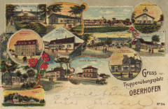 Oberhofen, Elsass-Lothringen - Truppenübungsplatz, Ansichten aller Gebäude (Zeno Ansichtskarten)