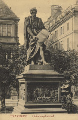 Straßburg i. E., Elsass-Lothringen - Gutenbergdenkmal (Zeno Ansichtskarten)