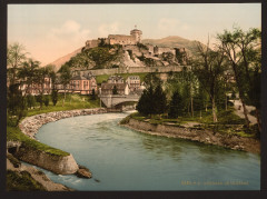 Castle and river, Lourdes, Pyrenees, France-LCCN2001698645