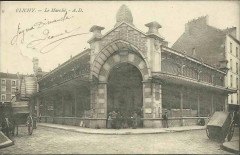 Carte postale ancienne Le Marché
                                                                     à Clichy
                                