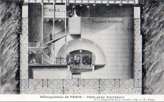 Metropolitain de Paris - Puits pour ascenseur