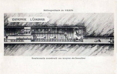 Carte postale ancienne Es - Métropolitain de Paris - Soouterrain - Construit au moyen du bouclier - Entreprise L. Chagnaud
                                                                     à Paris
                                
