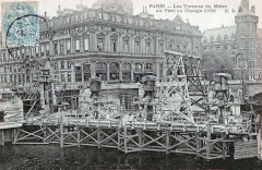 Paris - Les travaux du metro au pont au Change 1906 -
													75 Paris
												