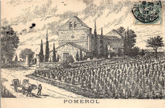 Pomerol - gravure ancienne église