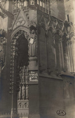 Statue du Prophète Daniel avec Sic transit gloria mundi ajouté sous celle-ci, Cathédrale Saint-Et Fic Mut 1237 -
													57 Moselle
												