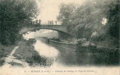 Sevran - Chemin de halage et pont de Sevran -
													93 Seine Saint Denis
												
