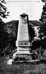 Vérac - Monument aux morts -
													33 Gironde
												