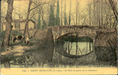 Saint-Morillon - Pont de pierre b -
													33 Gironde
												