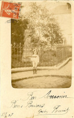 L3178 - Lagny-sur-Marne - Statue du parc de l'Abbaye en 1908