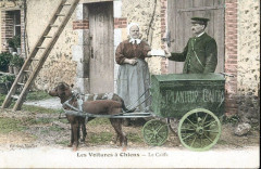 Cart drawn by dogs