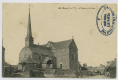 167 - Bruc-sur-Aff (I.-et-V.) - L'église et la place