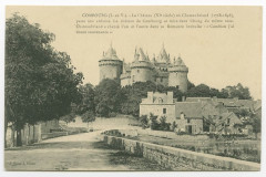 Combourg (I.-et-V.). - Le Château (XI° siècle) où Chateaubriand (1768-1848), passa son enfance, Le château de Combourg se mire dans l'Etang du m?