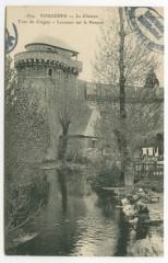 1874. Fougeres _ Le Château - Tour de Coigny - Laveuses sur le Nançon.