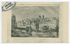 Fougeres _ Le Château, Reproduction de la gravure du fougerais Bachelot de la Pylaie (1810).
