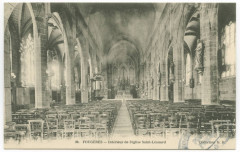 26. Fougeres - Intérieur de l'église Saint-Léonard.