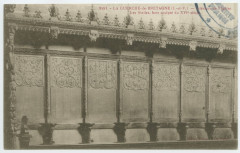 8153 - La Guerche-Debretagne (I.-et-V.) - Intérieur de l'Eglise. Les Stalles, bois sculpté du XVIe siècle.
