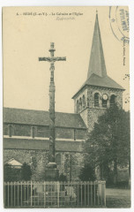 6. - Hede (I.-et-V.). - Le Calvaire et l'Eglise.