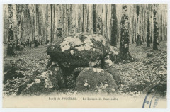 Forêt de Fougeres. Le Dolmen  de Courcoulée.