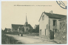 2678. Miniac-sous-Bécherel (I.-&-V.) _ La place de l'Eglise et de la Mairie