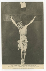 3261. - Paimpont. - Le Christ en ivoire de l'Abbaye. Oeuvre d'un moine du XVIIe siècle, remarquable par les détails anatomiques et l'expression de l