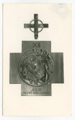 Xii Jesus Meurt Sur La Croix. Eglise Ste Jeanne d'Arc - Rennes (I.-et-V.) Le chemin de croix (12è station). (M. Jegouzo, sculpteur à Auray). -
													35 Ille et Vilaine
												