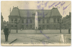 Rennes. - Le Palais de Justice et le Jet d'eau