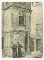 18 - Le vieux Rennes - La Maison dite de l'Oratoire, Rue du Griffon et Rue des Dames. (par Busnel.)