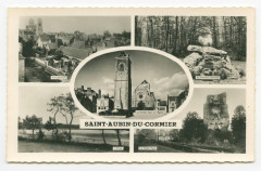 Saint-Aubin-Du-Cormier.- Vue GENERALE, la Fontaine minérale, l'ETANG, la  Vieille tour, La Vieille Tour etl'Eglise