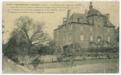 Saint-Christophe-de-Valains (I.et-V) - Le Château de la Bélinaye (XVIIè s) A gauche, un des premiers tulipiers de Virginie rapportés d'Amérique,  -
													35 Ille et Vilaine
												