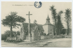 2629. Saint-Gonlay (I.-et-V.) - L'Eglise et le Calvaire